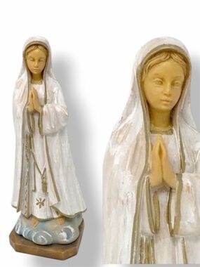 Holy Mother Our Lady Blessed Virgin Mary Figurine Religious Vintage ITALY